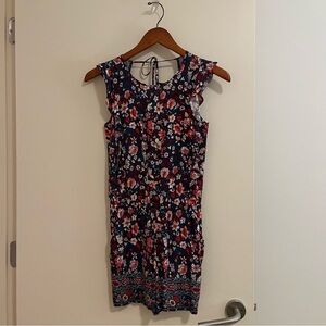 LOFT Multicolor Floral Pattern Romper